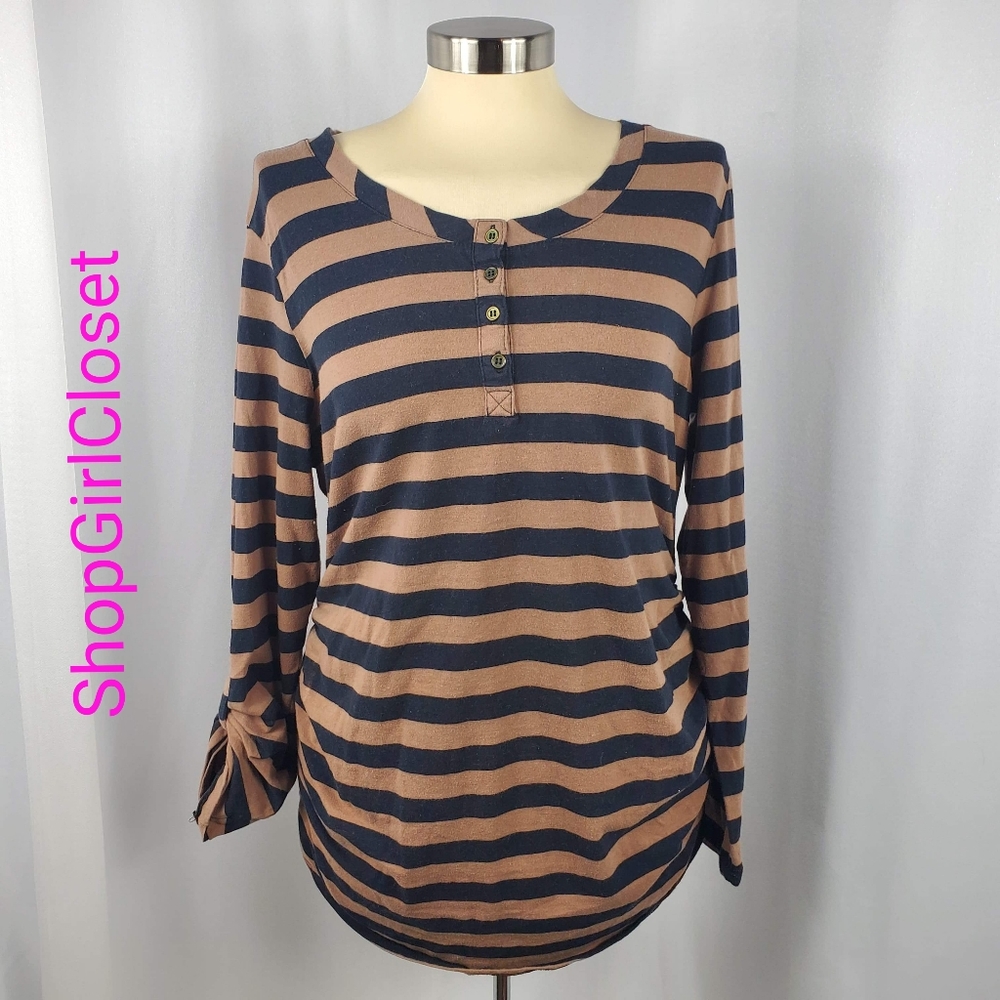 🆕️ Mom's The Word Striped Maternity Top - XL